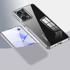 Custodia Silicone Trasparente Laterale 360 Gradi Cover QK1 per Xiaomi Redmi Note 12 Turbo 5G Chiaro