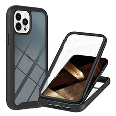 Custodia Silicone Trasparente Laterale 360 Gradi Cover YB1 per Apple iPhone 14 Pro Nero