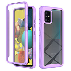 Custodia Silicone Trasparente Laterale 360 Gradi Cover ZJ1 per Samsung Galaxy A51 4G Lavanda