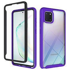 Custodia Silicone Trasparente Laterale 360 Gradi Cover ZJ1 per Samsung Galaxy A81 Lavanda