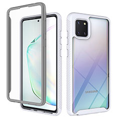 Custodia Silicone Trasparente Laterale 360 Gradi Cover ZJ1 per Samsung Galaxy M60s Bianco