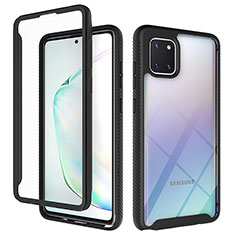 Custodia Silicone Trasparente Laterale 360 Gradi Cover ZJ1 per Samsung Galaxy M60s Nero