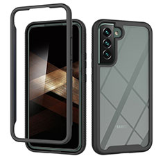 Custodia Silicone Trasparente Laterale 360 Gradi Cover ZJ1 per Samsung Galaxy S24 5G Nero