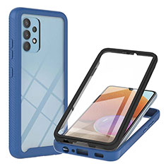 Custodia Silicone Trasparente Laterale 360 Gradi Cover ZJ2 per Samsung Galaxy A32 4G Blu