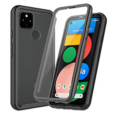 Custodia Silicone Trasparente Laterale 360 Gradi Cover ZJ3 per Google Pixel 4a 5G Nero