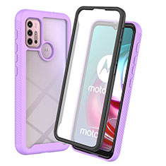 Custodia Silicone Trasparente Laterale 360 Gradi Cover ZJ3 per Motorola Moto G30 Viola