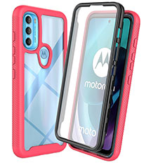 Custodia Silicone Trasparente Laterale 360 Gradi Cover ZJ3 per Motorola Moto G71 5G Rosa Caldo