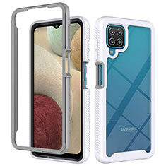 Custodia Silicone Trasparente Laterale 360 Gradi Cover ZJ3 per Samsung Galaxy A12 Nacho Bianco