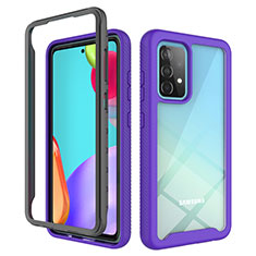 Custodia Silicone Trasparente Laterale 360 Gradi Cover ZJ3 per Samsung Galaxy A52 5G Lavanda