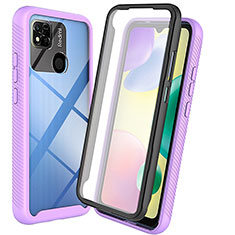 Custodia Silicone Trasparente Laterale 360 Gradi Cover ZJ3 per Xiaomi Redmi 9C Lavanda