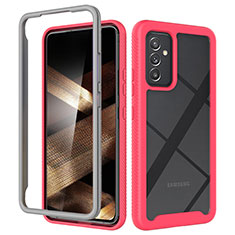 Custodia Silicone Trasparente Laterale 360 Gradi Cover ZJ4 per Samsung Galaxy A15 5G Rosa Caldo