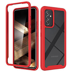 Custodia Silicone Trasparente Laterale 360 Gradi Cover ZJ4 per Samsung Galaxy A15 5G Rosso