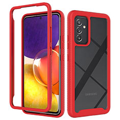 Custodia Silicone Trasparente Laterale 360 Gradi Cover ZJ4 per Samsung Galaxy A25 5G Rosso