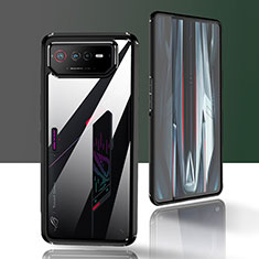 Custodia Silicone Trasparente Laterale 360 Gradi Cover ZJ5 per Asus ROG Phone 6 Nero