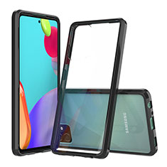 Custodia Silicone Trasparente Laterale 360 Gradi Cover ZJ5 per Samsung Galaxy A52s 5G Nero