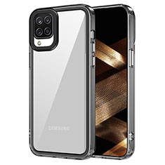 Custodia Silicone Trasparente Laterale Cover AC1 per Samsung Galaxy A12 Nacho Nero