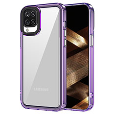 Custodia Silicone Trasparente Laterale Cover AC1 per Samsung Galaxy F12 Lavanda