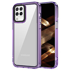 Custodia Silicone Trasparente Laterale Cover AC1 per Samsung Galaxy M32 4G Lavanda