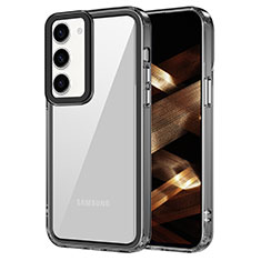 Custodia Silicone Trasparente Laterale Cover AC1 per Samsung Galaxy S22 5G Nero