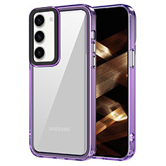 Custodia Silicone Trasparente Laterale Cover AC1 per Samsung Galaxy S23 5G Lavanda