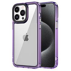 Custodia Silicone Trasparente Laterale Cover AC2 per Apple iPhone 13 Pro Viola