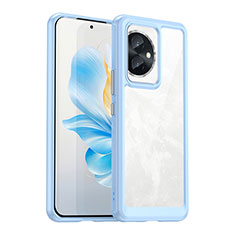Custodia Silicone Trasparente Laterale Cover J01S per Huawei Honor 100 5G Azzurro