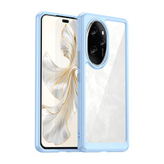 Custodia Silicone Trasparente Laterale Cover J01S per Huawei Honor 100 Pro 5G Azzurro