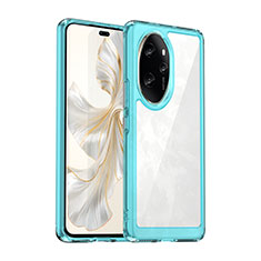 Custodia Silicone Trasparente Laterale Cover J01S per Huawei Honor 100 Pro 5G Blu