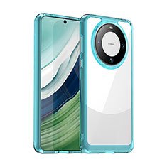 Custodia Silicone Trasparente Laterale Cover J01S per Huawei Mate 60 Blu