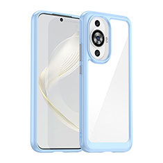 Custodia Silicone Trasparente Laterale Cover J01S per Huawei Nova 11 Cielo Blu
