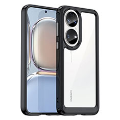 Custodia Silicone Trasparente Laterale Cover J01S per Huawei P50 Pro Nero