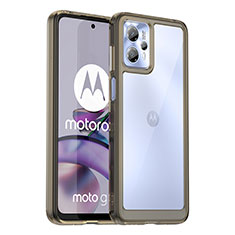 Custodia Silicone Trasparente Laterale Cover J01S per Motorola Moto G13 Nero