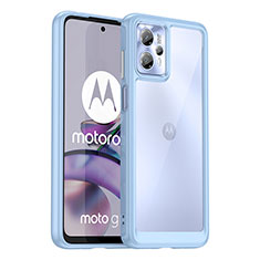 Custodia Silicone Trasparente Laterale Cover J01S per Motorola Moto G23 Azzurro