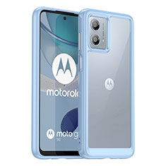 Custodia Silicone Trasparente Laterale Cover J01S per Motorola Moto G53j 5G Azzurro