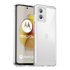 Custodia Silicone Trasparente Laterale Cover J01S per Motorola Moto G73 5G Chiaro
