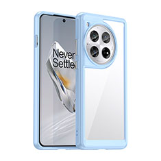 Custodia Silicone Trasparente Laterale Cover J01S per OnePlus 12 5G Blu