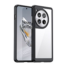 Custodia Silicone Trasparente Laterale Cover J01S per OnePlus 12 5G Nero