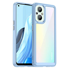 Custodia Silicone Trasparente Laterale Cover J01S per Oppo Reno7 Lite 5G Blu