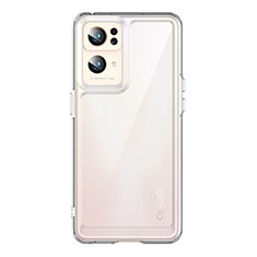 Custodia Silicone Trasparente Laterale Cover J01S per Oppo Reno7 Pro 5G Chiaro