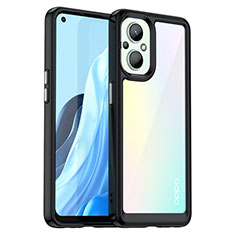 Custodia Silicone Trasparente Laterale Cover J01S per Oppo Reno8 Z 5G Nero