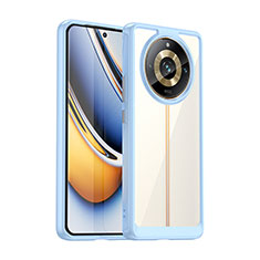 Custodia Silicone Trasparente Laterale Cover J01S per Realme 11 Pro 5G Blu