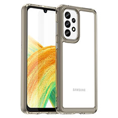 Custodia Silicone Trasparente Laterale Cover J01S per Samsung Galaxy A33 5G Grigio