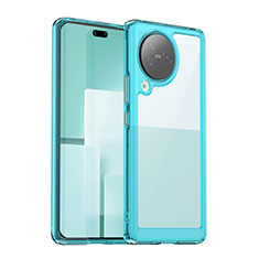 Custodia Silicone Trasparente Laterale Cover J01S per Xiaomi Civi 3 5G Ciano