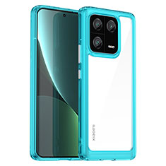 Custodia Silicone Trasparente Laterale Cover J01S per Xiaomi Mi 13 Pro 5G Cielo Blu