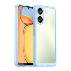 Custodia Silicone Trasparente Laterale Cover J01S per Xiaomi Poco C65 Blu
