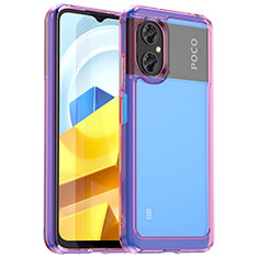 Custodia Silicone Trasparente Laterale Cover J01S per Xiaomi Redmi Note 11R 5G Lavanda