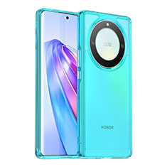 Custodia Silicone Trasparente Laterale Cover J02S per Huawei Honor X9a 5G Blu