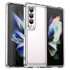 Custodia Silicone Trasparente Laterale Cover J02S per Samsung Galaxy Z Fold3 5G Chiaro