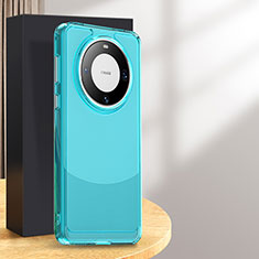 Custodia Silicone Trasparente Laterale Cover J03S per Huawei Mate 60 Pro+ Plus Blu