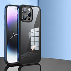 Custodia Silicone Trasparente Laterale Cover LD1 per Apple iPhone 13 Pro Blu